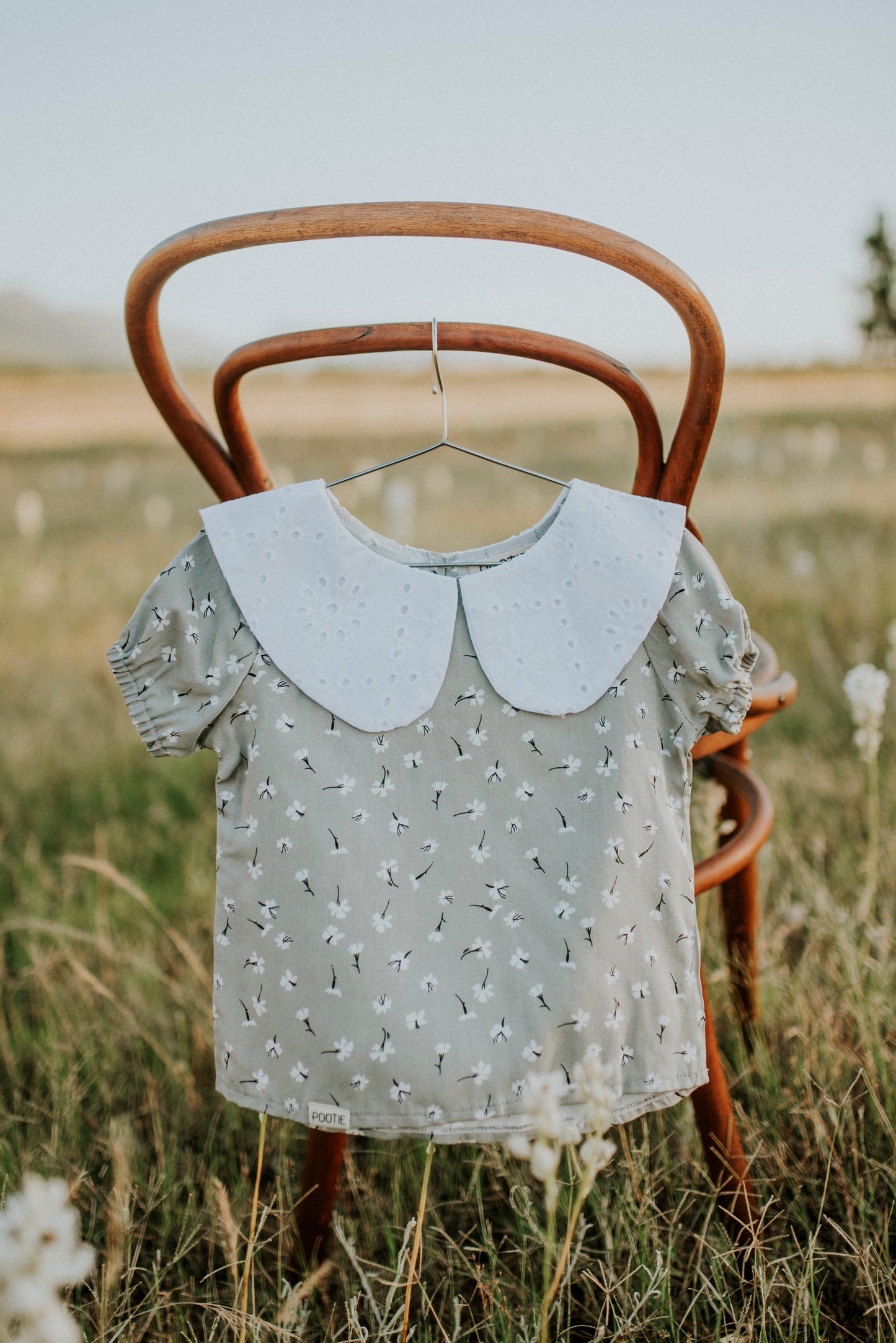 Floral collar blouse