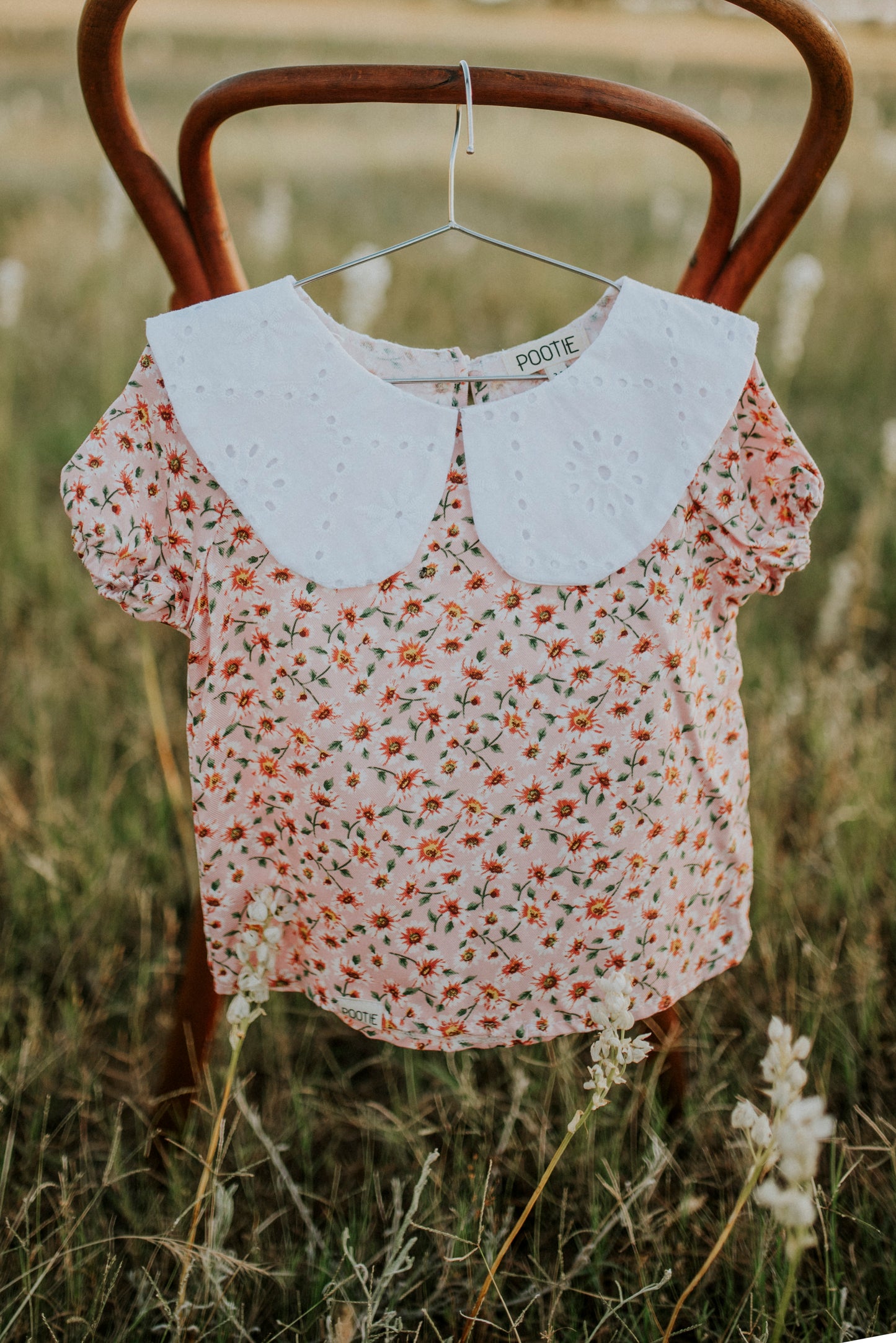 Floral collar blouse
