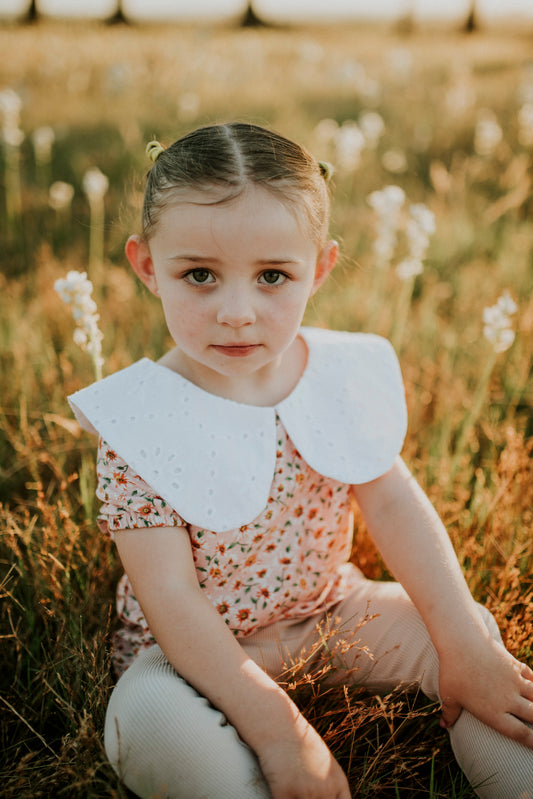 Floral collar blouse